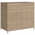 vidaXL Dulap depozitare de grădină, bej, 83x45x76 cm, poliratan vidaXL Dulap depozitare de grădină, bej, 83x45x76 cm, poliratan
