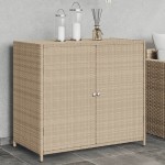 vidaXL Dulap depozitare de grădină, bej, 83x45x76 cm, poliratan vidaXL Dulap depozitare de grădină, bej, 83x45x76 cm, poliratan