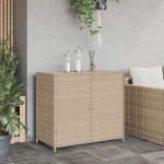 vidaXL Dulap depozitare de grădină, bej, 83x45x76 cm, poliratan vidaXL Dulap depozitare de grădină, bej, 83x45x76 cm, poliratan