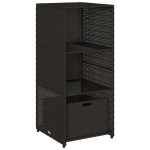 vidaXL Dulap depozitare de grădină, negru, 50x55x115 cm, poliratan vidaXL Dulap depozitare de grădină, negru, 50x55x115 cm, poliratan