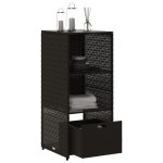 vidaXL Dulap depozitare de grădină, negru, 50x55x115 cm, poliratan vidaXL Dulap depozitare de grădină, negru, 50x55x115 cm, poliratan