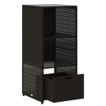 vidaXL Dulap depozitare de grădină, negru, 50x55x115 cm, poliratan vidaXL Dulap depozitare de grădină, negru, 50x55x115 cm, poliratan