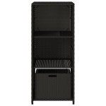 vidaXL Dulap depozitare de grădină, negru, 50x55x115 cm, poliratan vidaXL Dulap depozitare de grădină, negru, 50x55x115 cm, poliratan