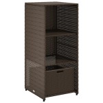 vidaXL Dulap depozitare de grădină, maro, 50x55x115 cm, poliratan vidaXL Dulap depozitare de grădină, maro, 50x55x115 cm, poliratan