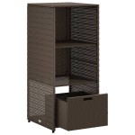 vidaXL Dulap depozitare de grădină, maro, 50x55x115 cm, poliratan vidaXL Dulap depozitare de grădină, maro, 50x55x115 cm, poliratan