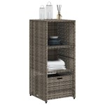vidaXL Dulap depozitare de grădină, gri, 50x55x115 cm, poliratan vidaXL Dulap depozitare de grădină, gri, 50x55x115 cm, poliratan