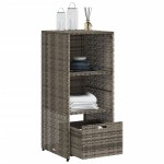 vidaXL Dulap depozitare de grădină, gri, 50x55x115 cm, poliratan vidaXL Dulap depozitare de grădină, gri, 50x55x115 cm, poliratan