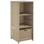 vidaXL Dulap depozitare de grădină, bej, 50x55x115 cm, poliratan vidaXL Dulap depozitare de grădină, bej, 50x55x115 cm, poliratan