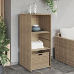 vidaXL Dulap depozitare de grădină, bej, 50x55x115 cm, poliratan vidaXL Dulap depozitare de grădină, bej, 50x55x115 cm, poliratan