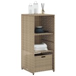 vidaXL Dulap depozitare de grădină, bej, 50x55x115 cm, poliratan vidaXL Dulap depozitare de grădină, bej, 50x55x115 cm, poliratan