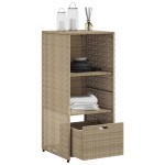 vidaXL Dulap depozitare de grădină, bej, 50x55x115 cm, poliratan vidaXL Dulap depozitare de grădină, bej, 50x55x115 cm, poliratan