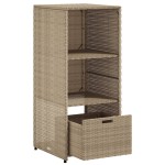 vidaXL Dulap depozitare de grădină, bej, 50x55x115 cm, poliratan vidaXL Dulap depozitare de grădină, bej, 50x55x115 cm, poliratan