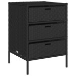 vidaXL Dulap depozitare de grădină, negru, 55x59x80 cm, poliratan vidaXL Dulap depozitare de grădină, negru, 55x59x80 cm, poliratan