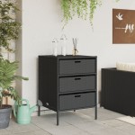 vidaXL Dulap depozitare de grădină, negru, 55x59x80 cm, poliratan vidaXL Dulap depozitare de grădină, negru, 55x59x80 cm, poliratan