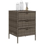 vidaXL Dulap depozitare de grădină, gri, 55x59x80 cm, poliratan vidaXL Dulap depozitare de grădină, gri, 55x59x80 cm, poliratan