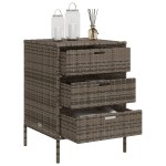 vidaXL Dulap depozitare de grădină, gri, 55x59x80 cm, poliratan vidaXL Dulap depozitare de grădină, gri, 55x59x80 cm, poliratan