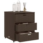 vidaXL Dulap depozitare de grădină, maro, 55x59x69 cm, poliratan vidaXL Dulap depozitare de grădină, maro, 55x59x69 cm, poliratan