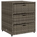 vidaXL Dulap depozitare de grădină, gri, 55x59x69 cm, poliratan vidaXL Dulap depozitare de grădină, gri, 55x59x69 cm, poliratan