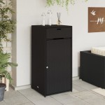 vidaXL Dulap depozitare de grădină, negru, 55x55x111 cm, poliratan vidaXL Dulap depozitare de grădină, negru, 55x55x111 cm, poliratan