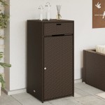 vidaXL Dulap depozitare de grădină, maro, 55x55x111 cm, poliratan vidaXL Dulap depozitare de grădină, maro, 55x55x111 cm, poliratan