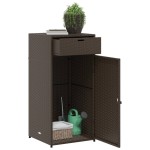 vidaXL Dulap depozitare de grădină, maro, 55x55x111 cm, poliratan vidaXL Dulap depozitare de grădină, maro, 55x55x111 cm, poliratan