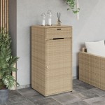 vidaXL Dulap depozitare de grădină, bej, 55x55x111 cm, poliratan vidaXL Dulap depozitare de grădină, bej, 55x55x111 cm, poliratan