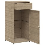 vidaXL Dulap depozitare de grădină, bej, 55x55x111 cm, poliratan vidaXL Dulap depozitare de grădină, bej, 55x55x111 cm, poliratan
