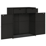 vidaXL Dulap depozitare de grădină, negru, 105x55x113 cm, poliratan vidaXL Dulap depozitare de grădină, negru, 105x55x113 cm, poliratan