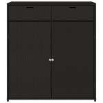vidaXL Dulap depozitare de grădină, negru, 105x55x113 cm, poliratan vidaXL Dulap depozitare de grădină, negru, 105x55x113 cm, poliratan