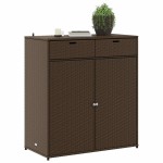 vidaXL Dulap depozitare de grădină, maro, 105x55x113 cm, poliratan vidaXL Dulap depozitare de grădină, maro, 105x55x113 cm, poliratan