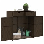 vidaXL Dulap depozitare de grădină, maro, 105x55x113 cm, poliratan vidaXL Dulap depozitare de grădină, maro, 105x55x113 cm, poliratan