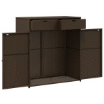 vidaXL Dulap depozitare de grădină, maro, 105x55x113 cm, poliratan vidaXL Dulap depozitare de grădină, maro, 105x55x113 cm, poliratan