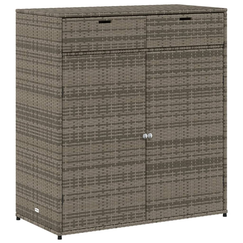 vidaXL Dulap depozitare de grădină, gri, 105x55x113 cm, poliratan