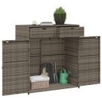 vidaXL Dulap depozitare de grădină, gri, 105x55x113 cm, poliratan vidaXL Dulap depozitare de grădină, gri, 105x55x113 cm, poliratan