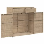 vidaXL Dulap depozitare de grădină, bej, 105x55x113 cm, poliratan vidaXL Dulap depozitare de grădină, bej, 105x55x113 cm, poliratan