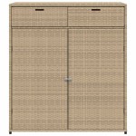 vidaXL Dulap depozitare de grădină, bej, 105x55x113 cm, poliratan vidaXL Dulap depozitare de grădină, bej, 105x55x113 cm, poliratan