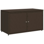 vidaXL Dulap depozitare de grădină, maro, 110x55x60,5 cm, poliratan vidaXL Dulap depozitare de grădină, maro, 110x55x60,5 cm, poliratan