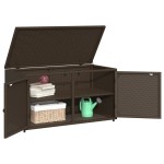 vidaXL Dulap depozitare de grădină, maro, 110x55x60,5 cm, poliratan vidaXL Dulap depozitare de grădină, maro, 110x55x60,5 cm, poliratan