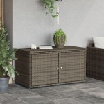 vidaXL Dulap depozitare de grădină, gri, 110x55x60,5 cm, poliratan vidaXL Dulap depozitare de grădină, gri, 110x55x60,5 cm, poliratan