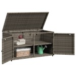 vidaXL Dulap depozitare de grădină, gri, 110x55x60,5 cm, poliratan vidaXL Dulap depozitare de grădină, gri, 110x55x60,5 cm, poliratan