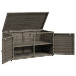 vidaXL Dulap depozitare de grădină, gri, 110x55x60,5 cm, poliratan vidaXL Dulap depozitare de grădină, gri, 110x55x60,5 cm, poliratan
