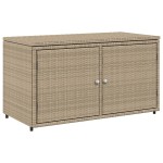 vidaXL Dulap depozitare de grădină, bej, 110x55x60,5 cm, poliratan vidaXL Dulap depozitare de grădină, bej, 110x55x60,5 cm, poliratan