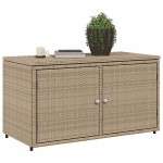 vidaXL Dulap depozitare de grădină, bej, 110x55x60,5 cm, poliratan vidaXL Dulap depozitare de grădină, bej, 110x55x60,5 cm, poliratan