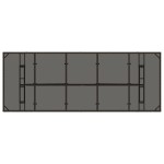 vidaXL Masă de grădină cu blat din sticlă maro 240x90x75 cm poliratan