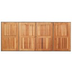 vidaXL Masă grădină, blat din lemn acacia gri 190x80x75 cm poliratan