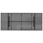 vidaXL Masă de grădină cu blat din sticlă maro 190x80x75 cm poliratan