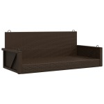 vidaXL Bancă de balansoar, maro, 119x56x48 cm, poliratan vidaXL Bancă de balansoar, maro, 119x56x48 cm, poliratan