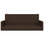 vidaXL Bancă de balansoar, maro, 119x56x48 cm, poliratan vidaXL Bancă de balansoar, maro, 119x56x48 cm, poliratan