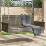 vidaXL Bancă de balansoar, gri, 119x56x48 cm, poliratan vidaXL Bancă de balansoar, gri, 119x56x48 cm, poliratan