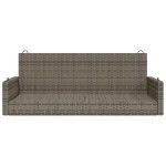 vidaXL Bancă de balansoar, gri, 119x56x48 cm, poliratan vidaXL Bancă de balansoar, gri, 119x56x48 cm, poliratan